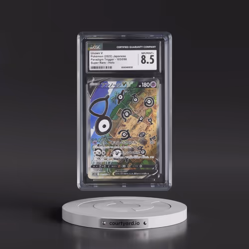 2022 Paradigm Trigger #103/098 Unown V - Super Rare Holo (CGC 8.5 NM-MT+)