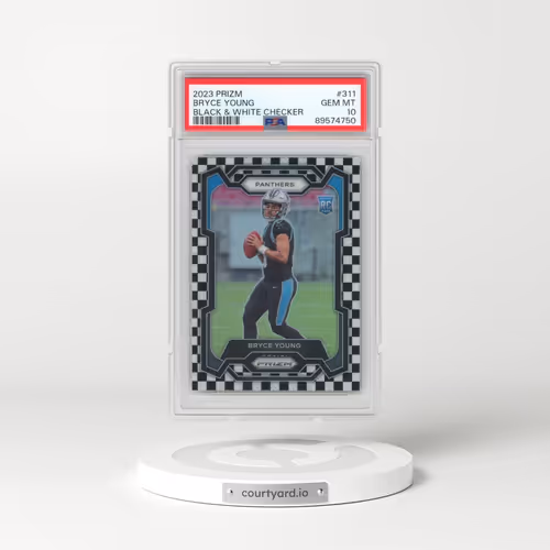 2023 Panini Prizm #311 Bryce Young - Black & White Checker (PSA 10 GEM MINT)
