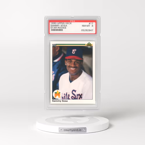 1990 Upper Deck #17 Sammy Sosa - Star Rookie (PSA 8 NM-MT)