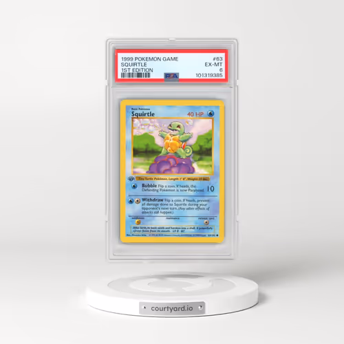 1999 Pokémon Game #63 Squirtle - 1st Edition (PSA 6 EX-MT)