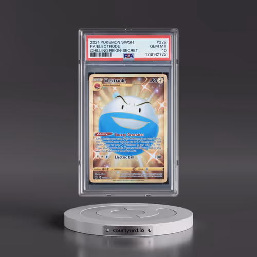 2021 Pokémon Sword & Shield Chilling Reign #222 Electrode - Full Art Secret (PSA 10 GEM MINT)