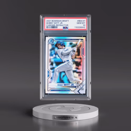 2021 Bowman Draft #BDC47 Bobby Witt Jr. - Chrome-Refractor (PSA 10 GEM MINT)