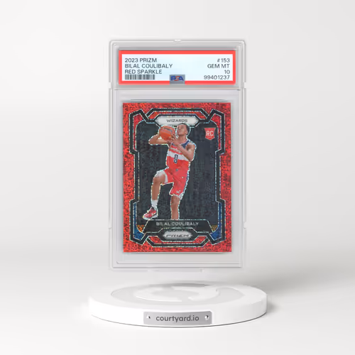 2023 Panini Prizm #153 Bilal Coulibaly - Red Sparkle (PSA 10 GEM MINT)