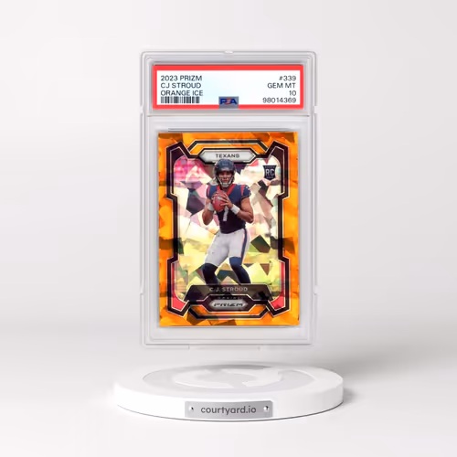 2023 Panini Prizm #339 CJ Stroud - Orange Ice (PSA 10 GEM MINT)