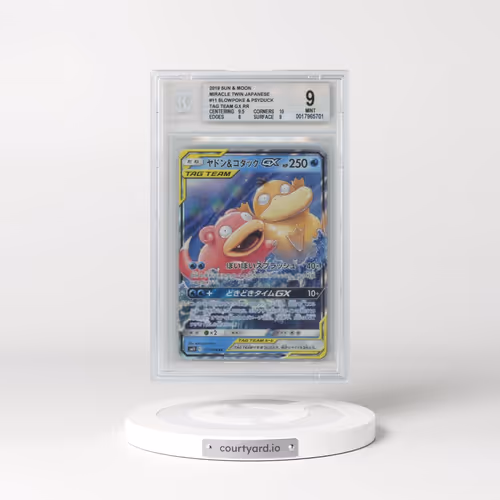 2019 Miracle Twin #011 Slowpoke & Psyduck GX - Holo (BGS 9 MINT)