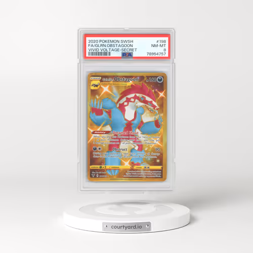 2020 Vivid Voltage #198 Galarian Obstagoon - Full Art Holo (PSA 8 NM-MT)