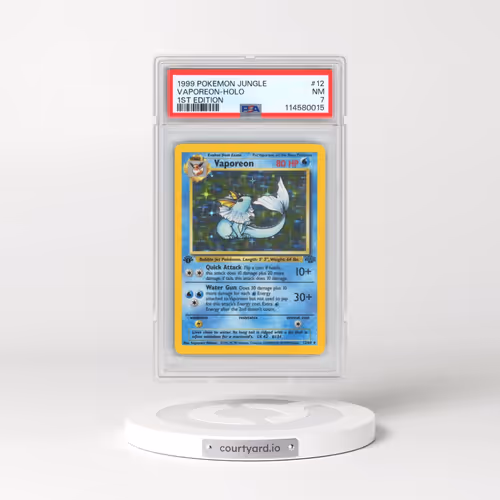 1999 Pokémon Jungle #12 Vaporeon - 1st Edition Holo (PSA 7 NM)