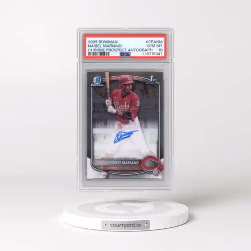 2025 Bowman Chrome Prospect Autographs #CPANM Naibel Mariano (PSA 10 GEM MINT)