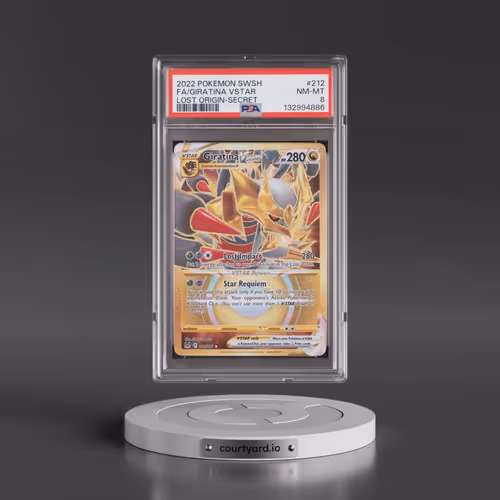 2022 Pokémon Sword & Shield Lost Origin #212 Giratina Vstar - Full Art Secret (PSA 8 NM-MT)