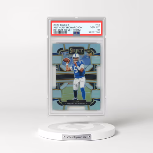 2023 Panini Select #43 Anthony Richardson - Die-Cut Silver Prizm (PSA 10 GEM MINT)
