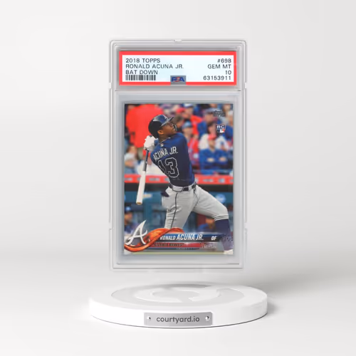 2018 Topps #698 Ronald Acuna Jr. - Bat Down (PSA 10 GEM MINT)