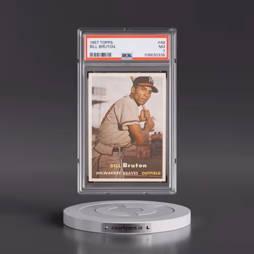 1957 Topps #48 Bill Bruton (PSA 7 NM)