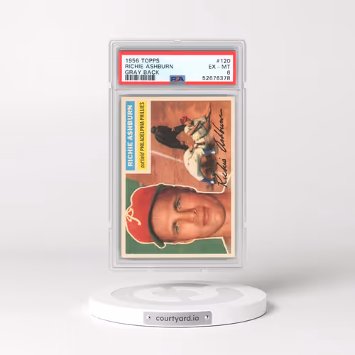 1956 Topps #120 Richie Ashburn - Gray Back (PSA 6 EX-MT)