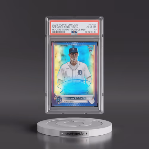 2022 Topps Chrome Rookie Autographs #RAST Spencer Torkelson - Purple Refractor (PSA 10 GEM MINT)