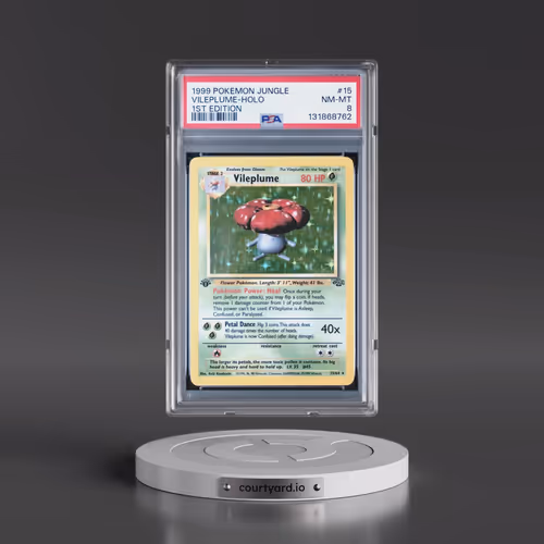 1999 Pokémon Jungle #15 Vileplume - 1st Edition Holo (PSA 8 NM-MT)