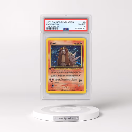 2001 Pokémon Neo Revelation #6 Entei - 1st Edition Holo (PSA 8 NM-MT)