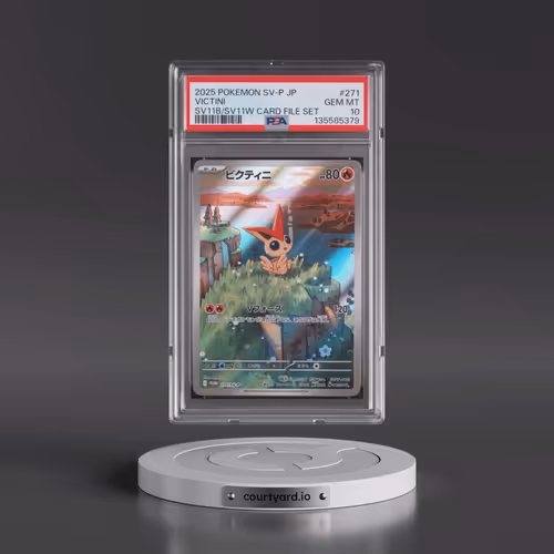2025 Pokémon SV-P Promo #271 Victini - Black Bolt/White Flare Card File Set (PSA 10 GEM MINT)