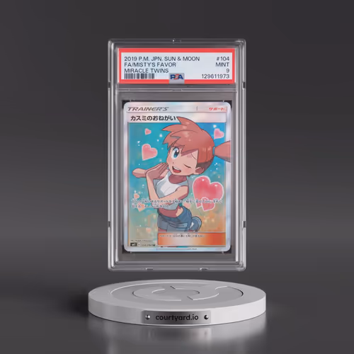 2019 Pokémon Sun & Moon Miracle Twins #104 Misty's Favor - Full Art (PSA 9 MINT)