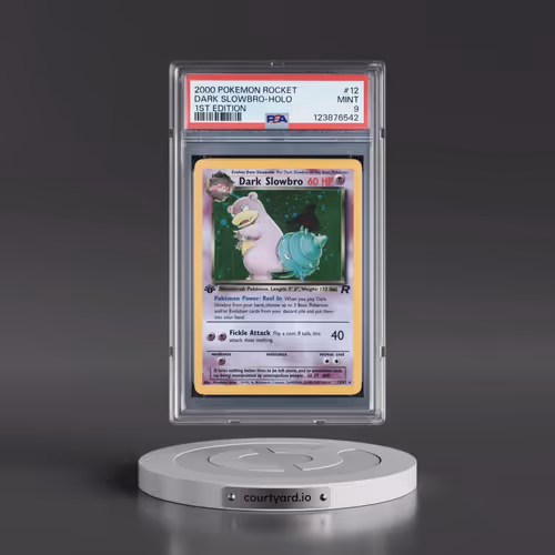 2000 Pokémon Rocket #12 Dark Slowbro - 1st Edition Holo (PSA 9 MINT)