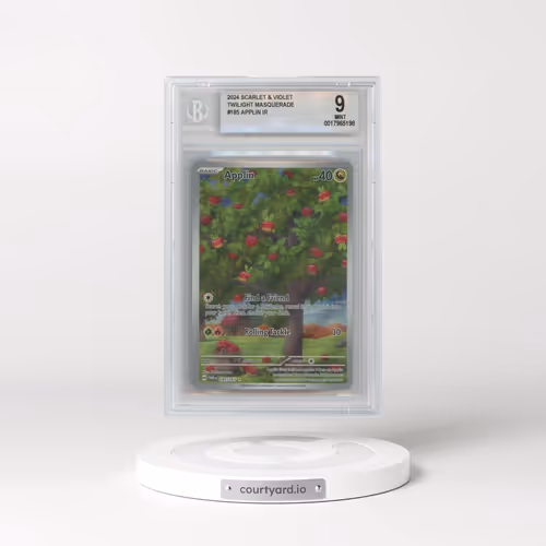 2024 Twilight Masquerade - TWM EN #185 Applin - Illustration Rare Holo (BGS 9 MINT)