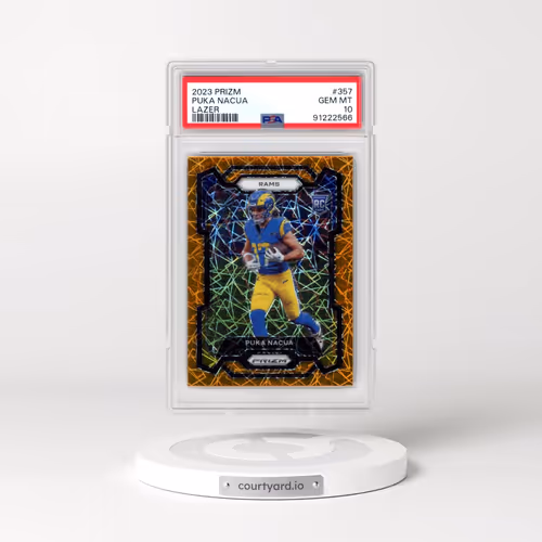 2023 Panini Prizm #357 Puka Nacua - Lazer Prizm (PSA 10 GEM MINT)