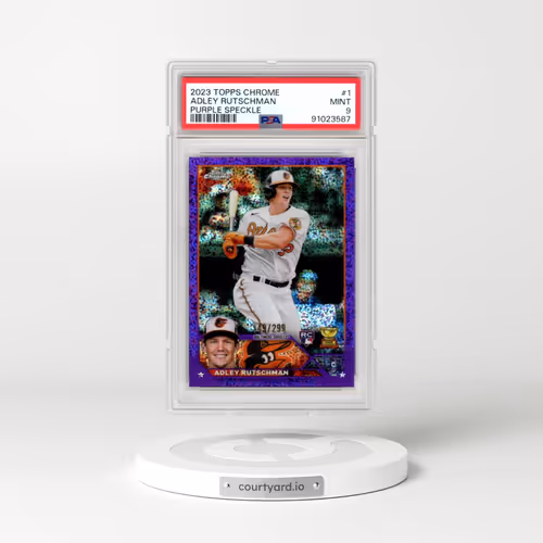 2023 Topps Chrome #1 Adley Rutschman - Purple Speckle Refractor (PSA 9 MINT)