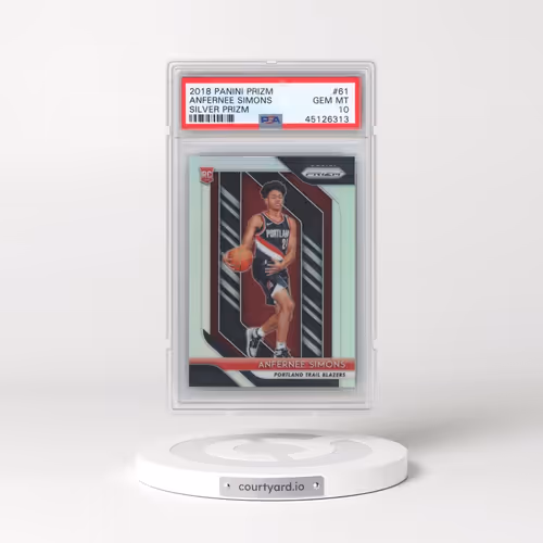 2018 Panini Prizm #61 Anfernee Simons - Silver Prizm (PSA 10 GEM MINT)