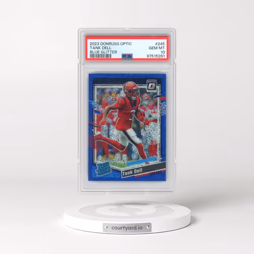 2023 Panini Donruss Optic #245 Tank Dell - Blue Glitter (PSA 10 GEM MINT)