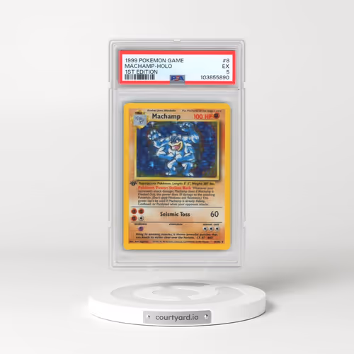 1999 Pokémon Game #8 Machamp - 1st Edition Holo (PSA 5 EX)