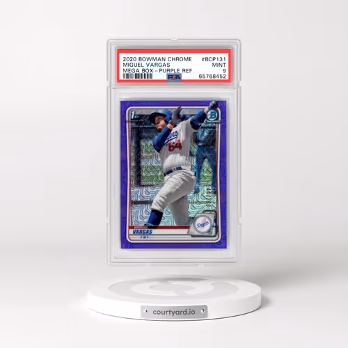 2020 Bowman Chrome Mega Box #BCP131 Miguel Vargas - Purple Refractor (PSA 9 MINT)