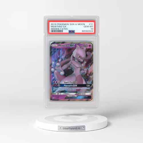 2019 Pokémon Sun & Moon Hidden Fates #31 Mewtwo GX - Holo (PSA 10 GEM MINT)