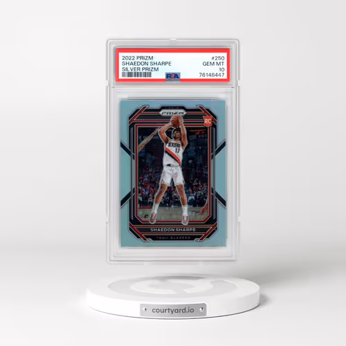 2022 Panini Prizm #250 Shaedon Sharpe - Silver Prizm (PSA 10 GEM MINT)