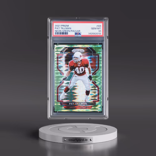 2021 Panini Prizm #83 Pat Tillman - Neon Green Pulsar (PSA 10 GEM MINT)