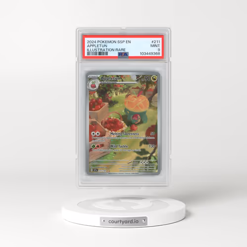 2024 Pokémon Ssp EN-Surging Sparks #211 Appletun - Illustration Rare (PSA 9 MINT)