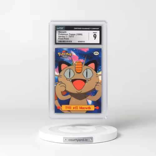 1999 Series 1 (Oval Nintendo Seal) #TV11 No.52 Meowth - First Print (Blue Topps Logo) (CGC 9 MINT)