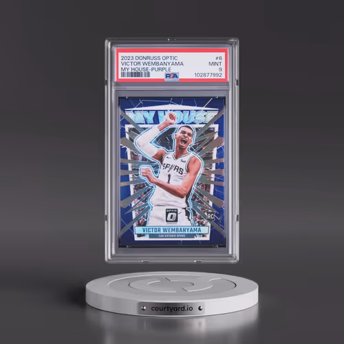 2023 Panini Donruss Optic My House #6 Victor Wembanyama - Purple (PSA 9 MINT)