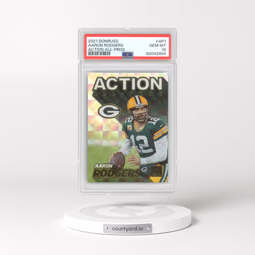 2021 Panini Donruss Action All-Pros #AP1 Aaron Rodgers (PSA 10 GEM MINT)