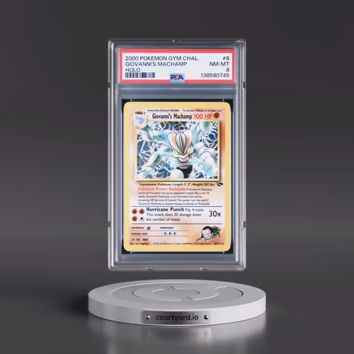 2000 Pokémon Gym Challenge #6 Giovanni's Machamp - Holo (PSA 8 NM-MT)