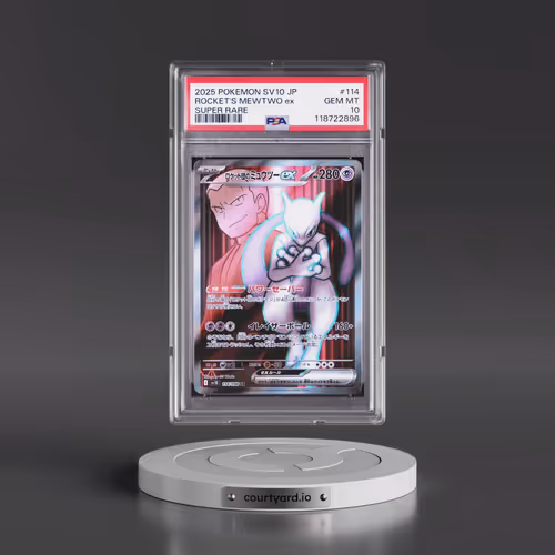 2025 Pokémon SV10-Glory of Team Rocket #114 Team Rocket's Mewtwo EX - Holo Super Rare (PSA 10 GEM MI
