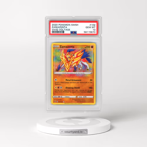 2020 Pokémon Sword & Shield Vivid Voltage #102 Zamazenta (PSA 10 GEM MINT)