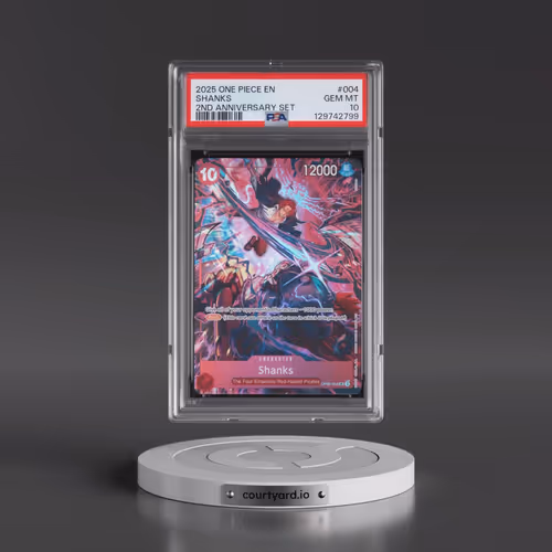 2025 One Piece English Version 2nd Anniversary Set #004 Shanks (PSA 10 GEM MINT)