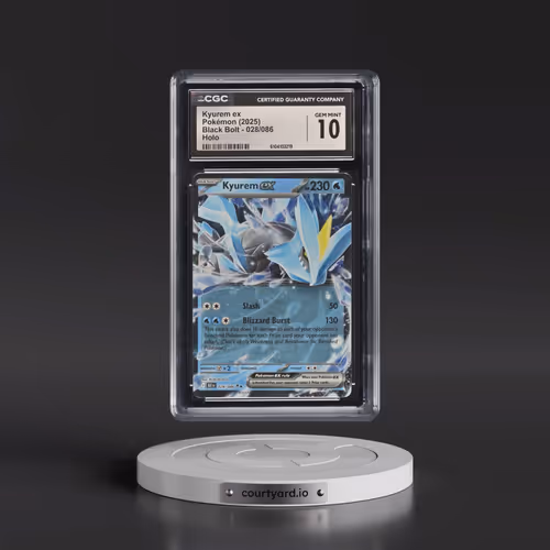 2025 Black Bolt - BLK EN #028/086 Kyurem ex - Holo (CGC 10 GEM MINT)