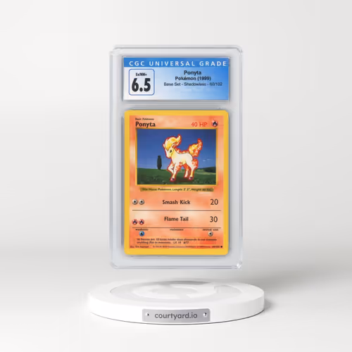 1999 Base Set #60/102 Ponyta - Shadowless Shadowless (CGC 6.5 EX-NM+)
