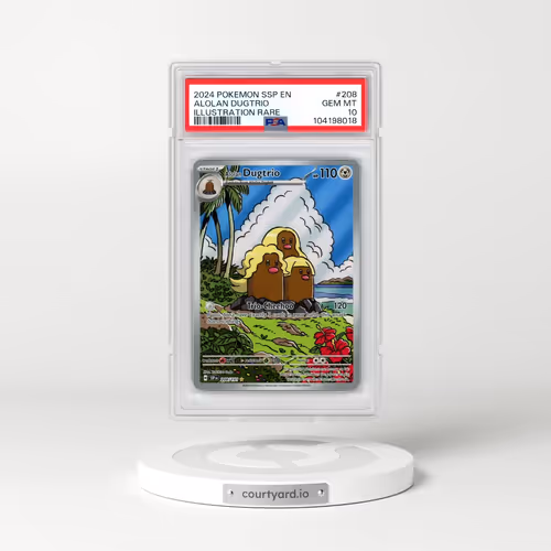 2024 Pokémon Ssp EN-Surging Sparks #208 Alolan Dugtrio - Illustration Rare (PSA 10 GEM MINT)
