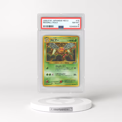 2000 Pokémon Neo 2 #15 Beedrill - Holo (PSA 8 NM-MT)