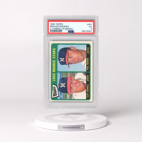 1965 Topps #461 Braves Rookies - C.Carroll/P.Niekro (PSA 3 VG)