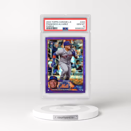 2023 Topps Chrome Logofractor Edition #203 Francisco Alvarez - Purple Refractor (PSA 10 GEM MINT)