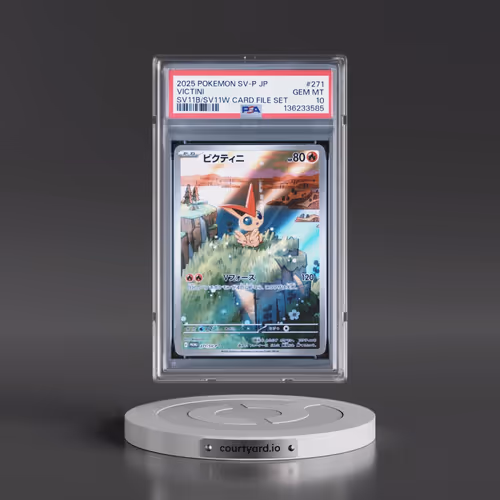 2025 Pokémon SV-P Promo #271 Victini - Black Bolt/White Flare Card File Set (PSA 10 GEM MINT)