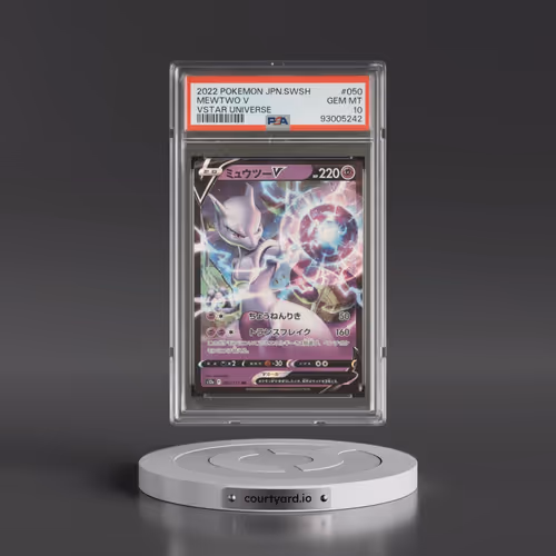 2022 Pokémon Sword & Shield Vstar Universe #050 Mewtwo V - Holo (PSA 10 GEM MINT)