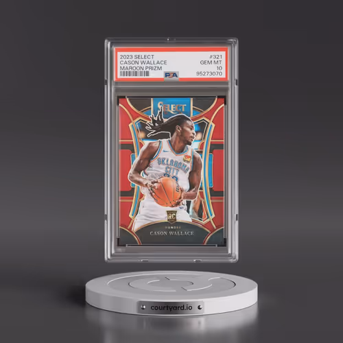 2023 Panini Select #321 Cason Wallace - Maroon Prizm (PSA 10 GEM MINT)